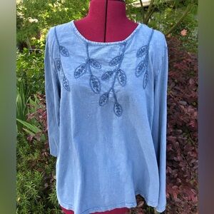 Coldwater Creek embroidered long sleeve